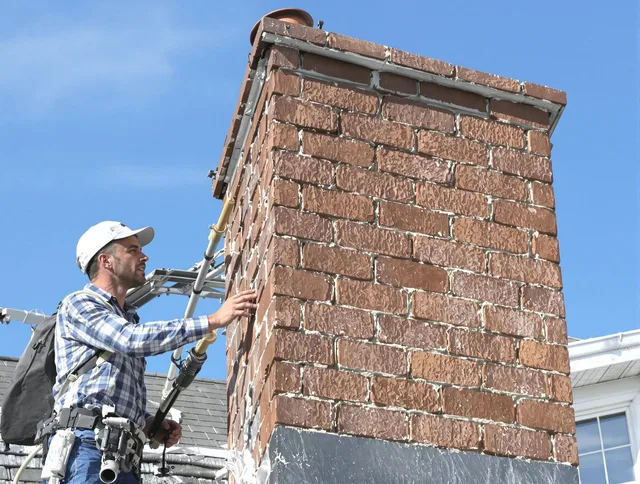Brickwork for a chimney rebuild by Ledyard Chimney Sweep in Ledyard, CT