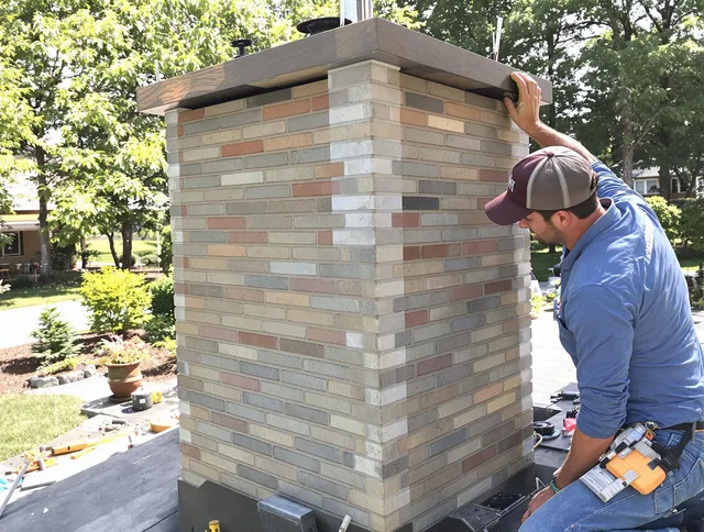 Ledyard Chimney Sweep completing a modern chimney remodel in Ledyard, CT