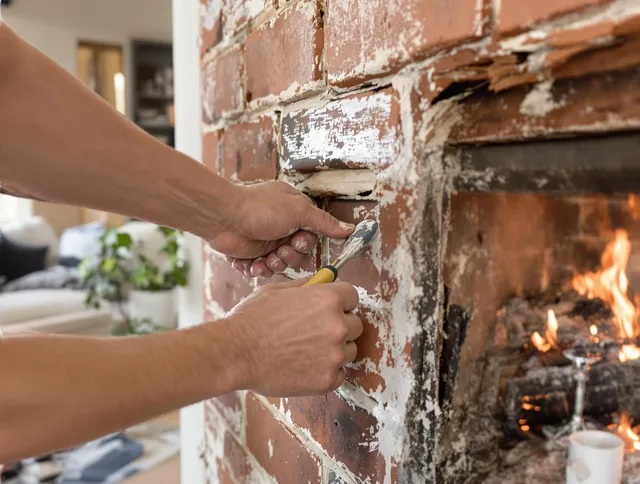 Routine fireplace repair by Ledyard Chimney Sweep in Ledyard, CT