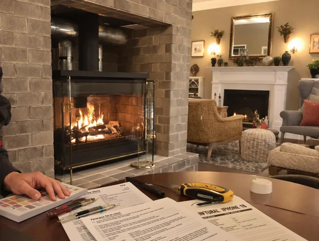Ledyard Chimney Sweep verifying fireplace safety measures in Ledyard, CT