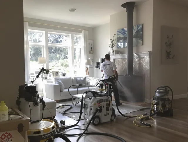 Soot removal service by Ledyard Chimney Sweep for a fireplace in Ledyard, CT